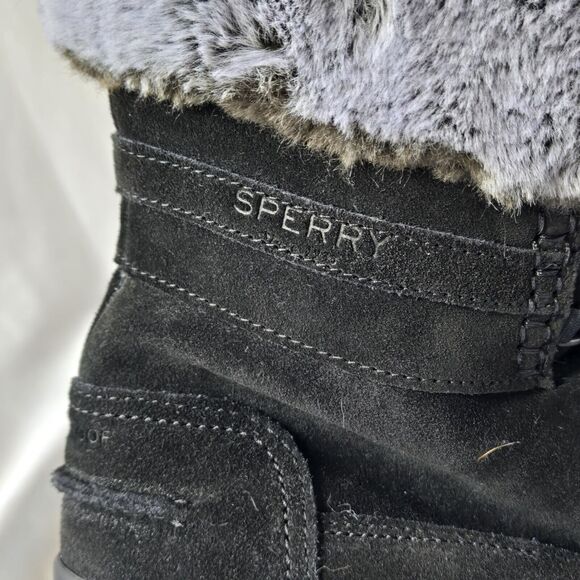 Sperry Womens Torrent Lace Up Size 8.5 Black Waterproof Winter Boots Insulated - Picture 4 of 10
